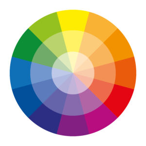 Color Wheel Or Color Circle With Twelve Colors